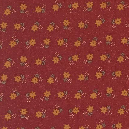 A Vintage Christmas from Kansas Troubles for Moda, Red Christmas Cactus Florals, by the yard