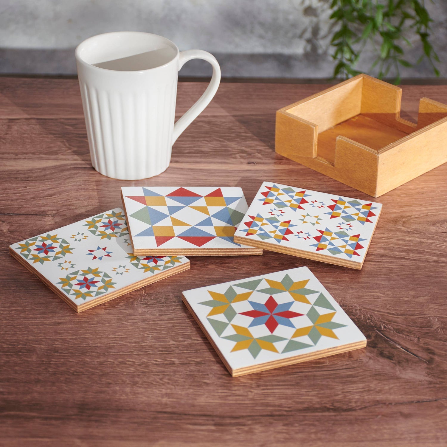 Star Quilt Coaster Set