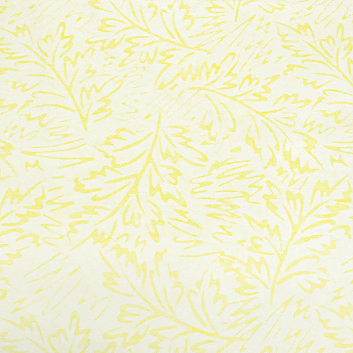 Scribbles Batiks Sketched Foliage Pale Yellow by Banyan Batiks by the yard