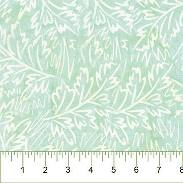 Scribbles Batiks Sketched Foliage Seafoam by Banyan Batiks by the yard