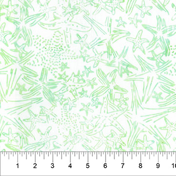 Paradise Bay, Batiks by Northcott, Pear, by the yard-