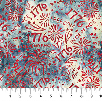 Celebrating 250 Years Multi- 1776, from Banyan Batik by the yard