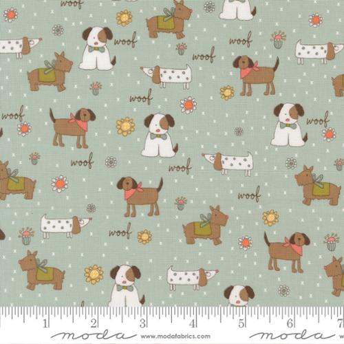Lucky Puppy Parade Sky 55700 12 Moda by the yard