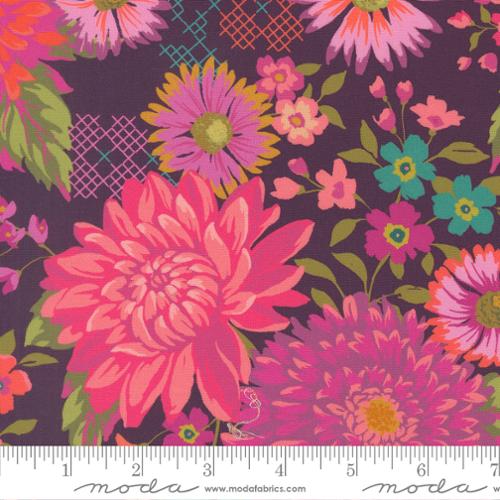 Parlor Happy Blooms Plum 11960 26 Moda by the yard