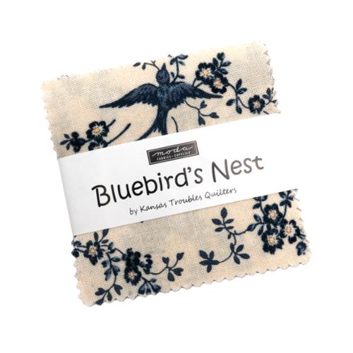 Bluebirds Nest Mini Charm 9800MC Moda Precuts