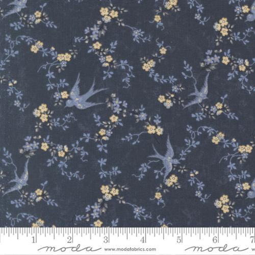 Bluebirds Nest Blue 9800 14 Moda by the yard