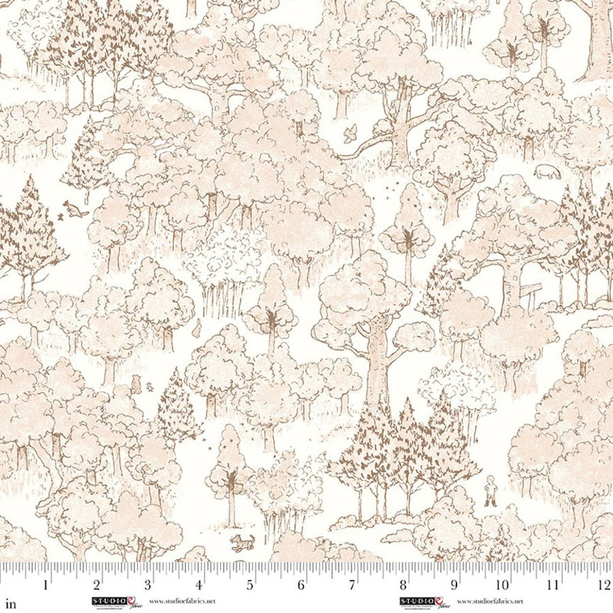 Classic Winnie from Studio E fabrics, Sepia Forest by the yard