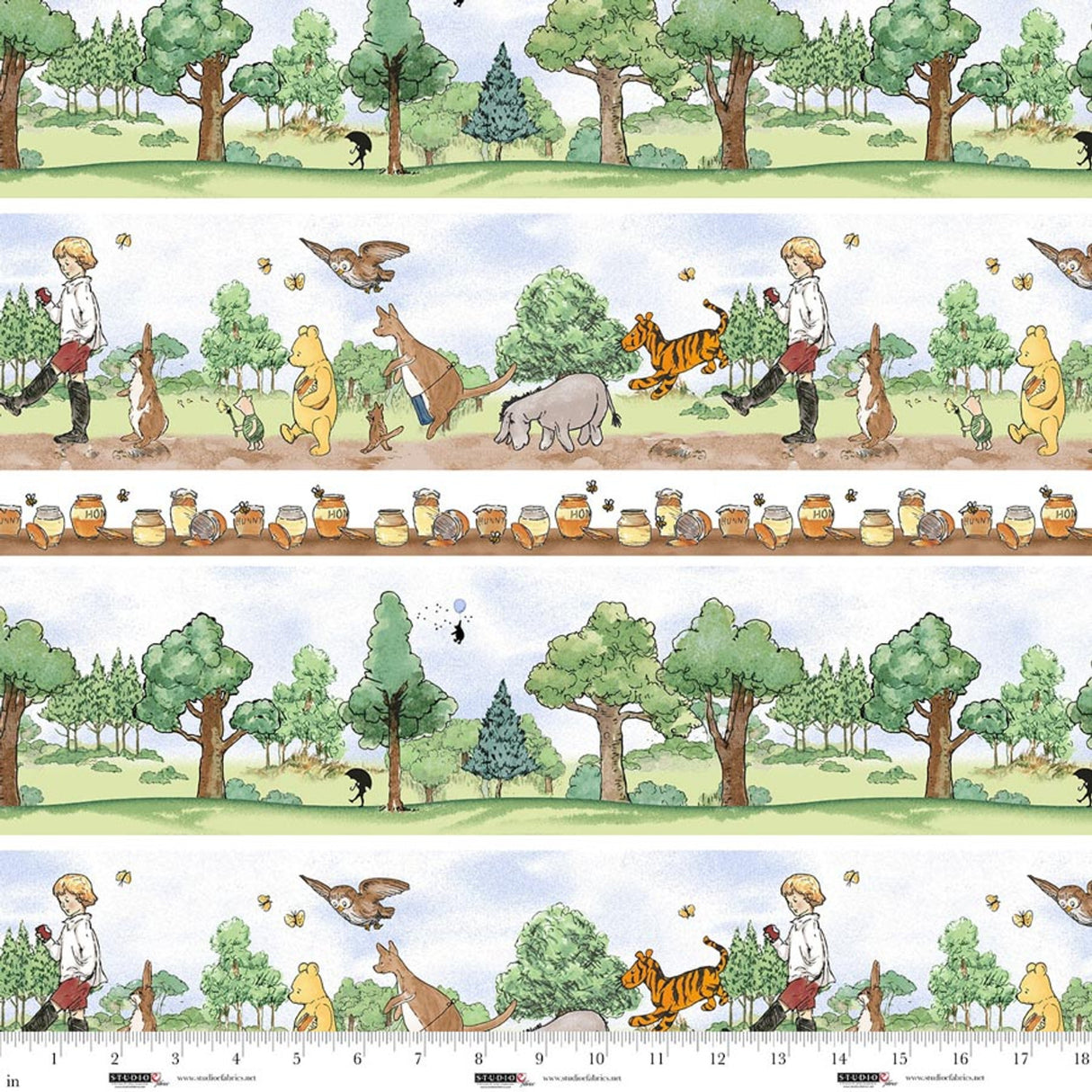 Classic Winnie from Studio E fabrics, Border Stripe by the yard