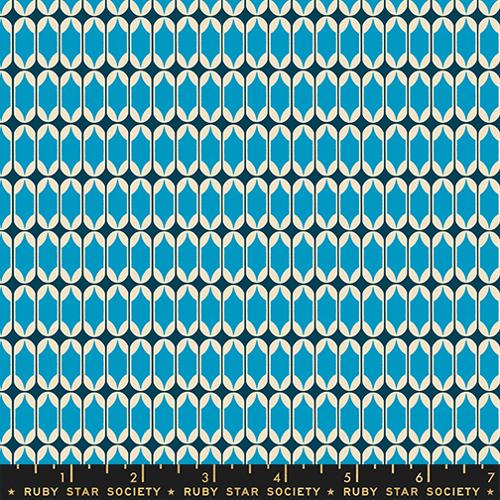 Trinketry Bright Blue RS0115 16 Ruby Star by the yard