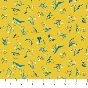 Alpine Bliss by Figo- Leaf Yellow by the yard-