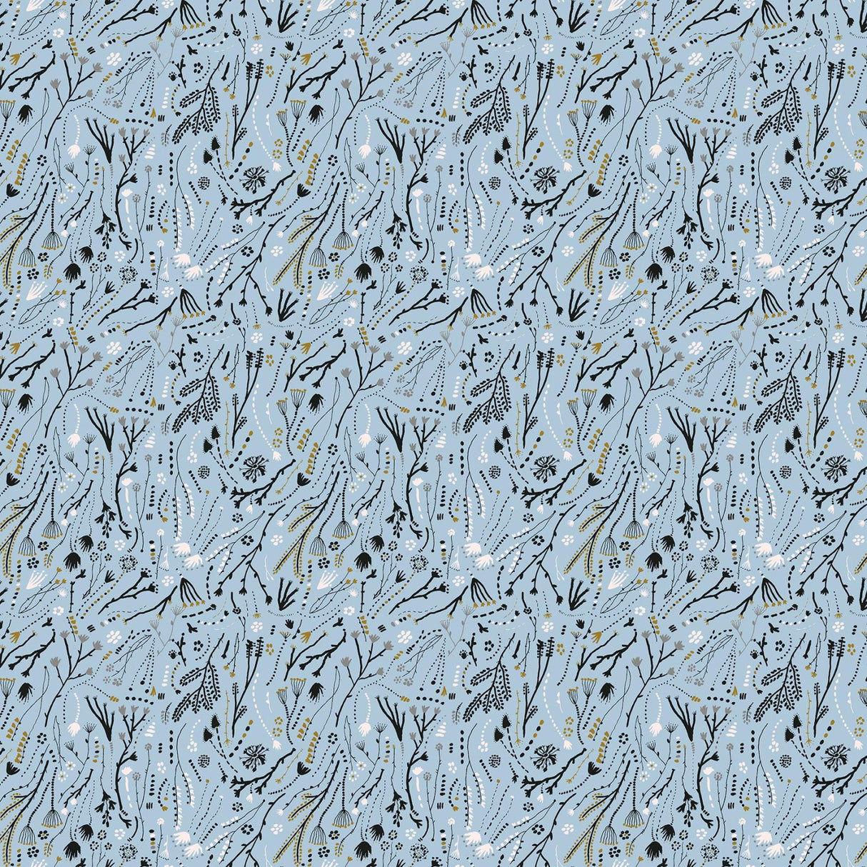 Northcott FIGO Autumn Forage Blue Branches by the yard
