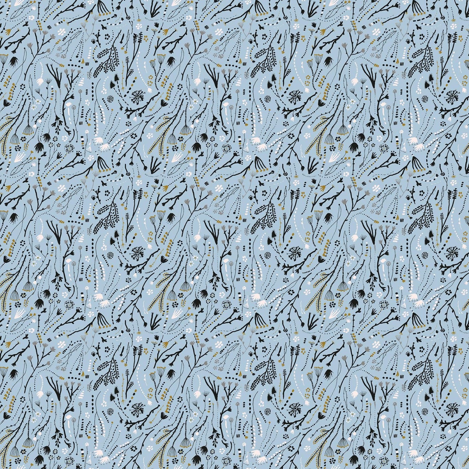 Northcott FIGO Autumn Forage Blue Branches by the yard