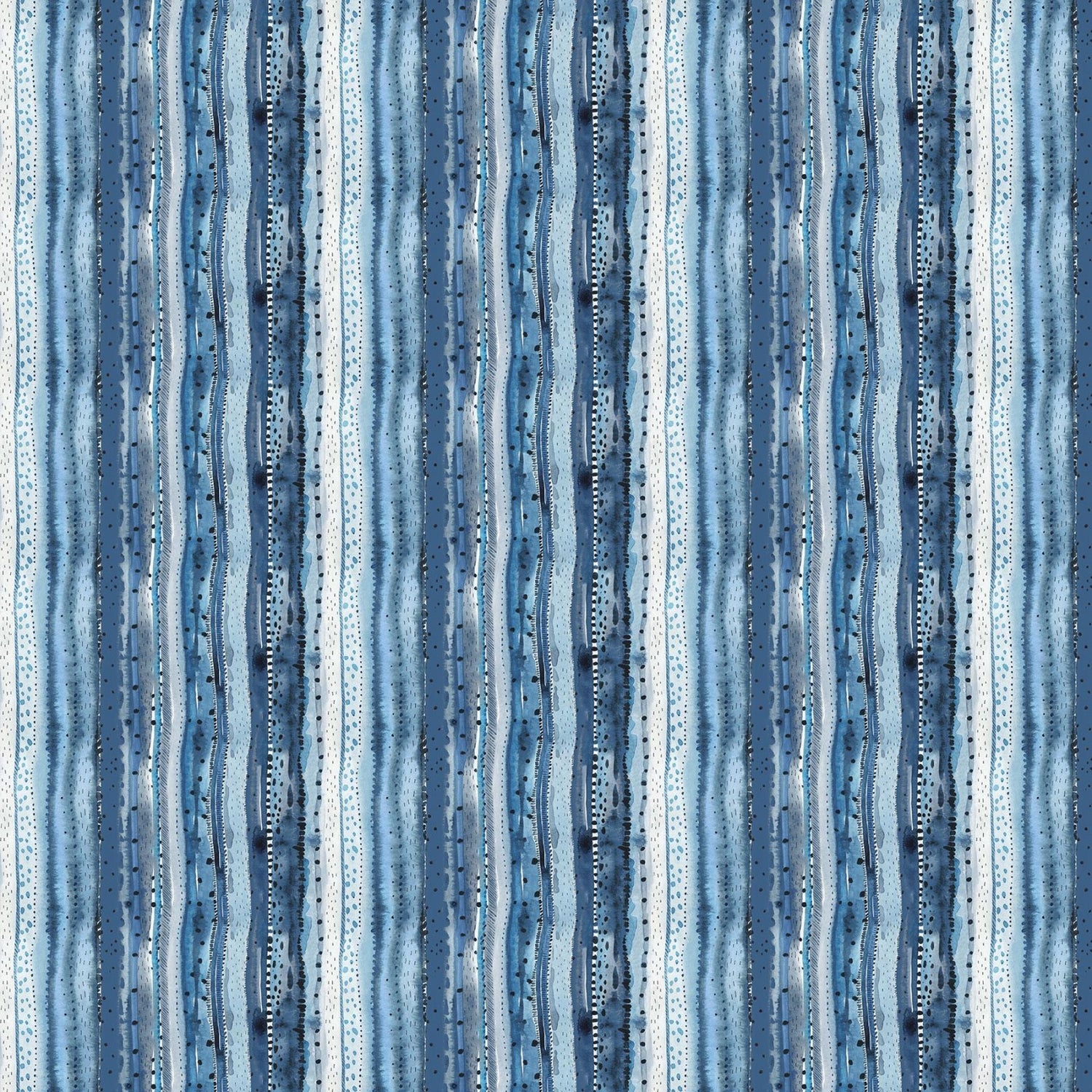Northcott FIGO Autumn Forage Blue Stripes by the yard
