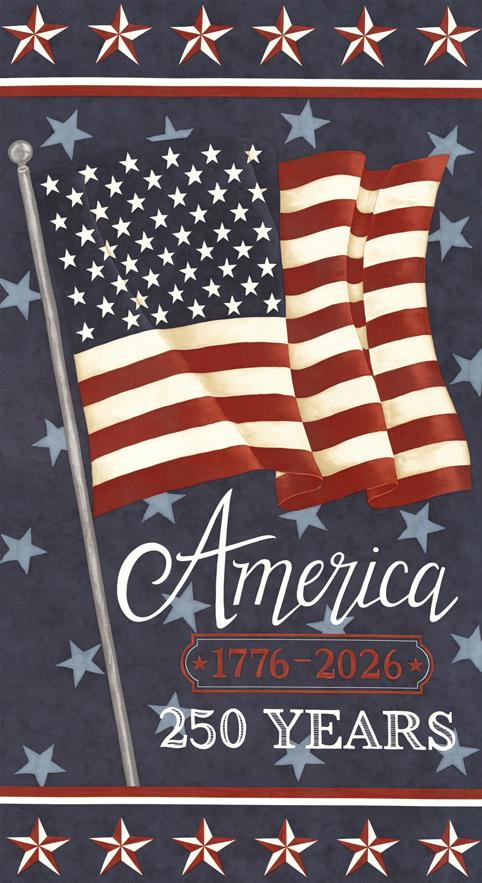 America 250 Years Panel Blue 56185 14 Moda by the panel