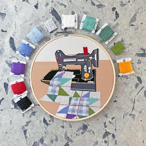 Embroidery Kit Sewing Machine KWEMB0040 by Kate Wyatt