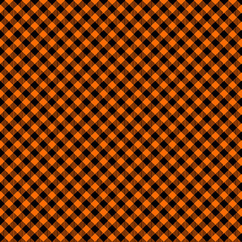 Orange and Black Pricilla’s Plaid by the yard
