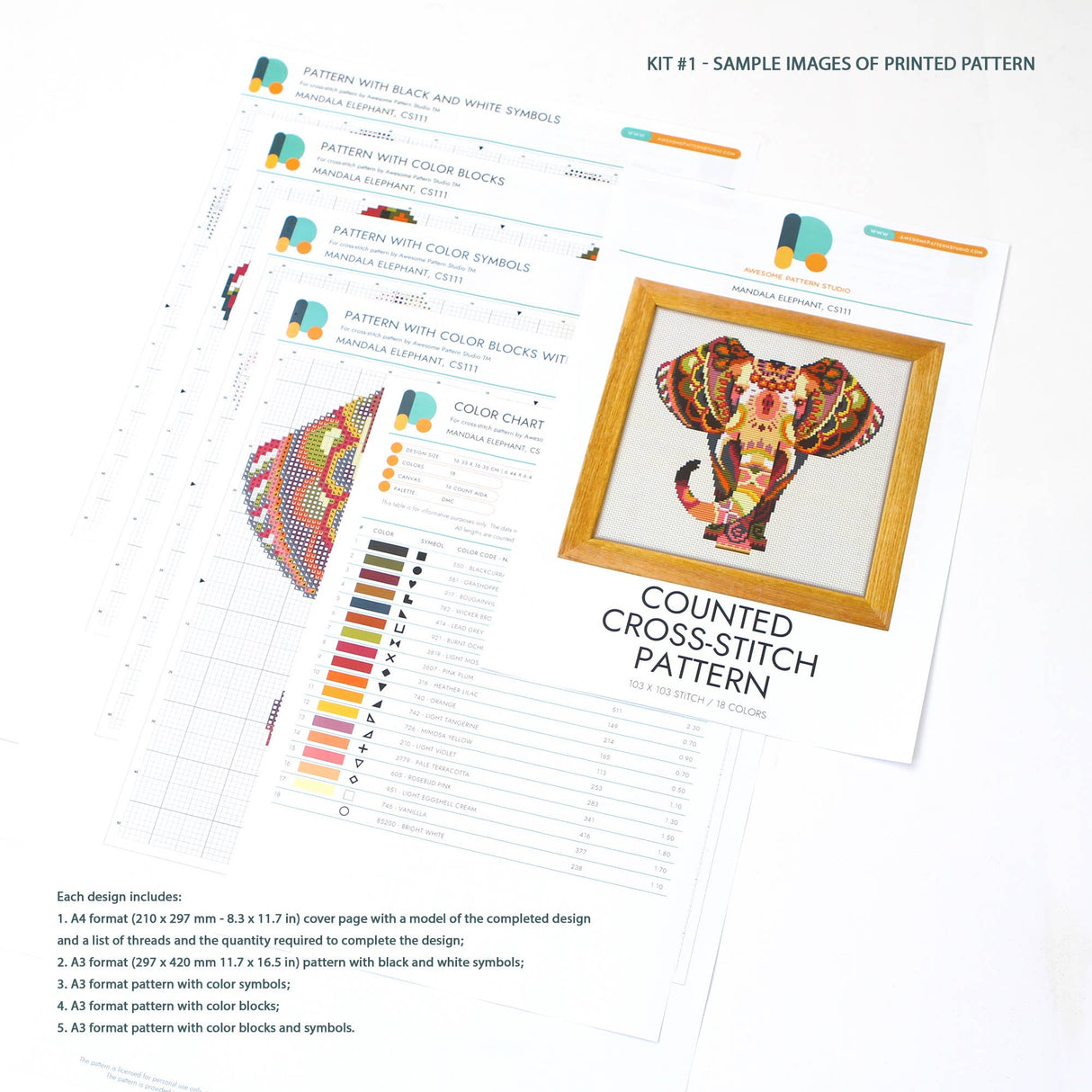 New York USA, Counted Cross Stitch Kit: