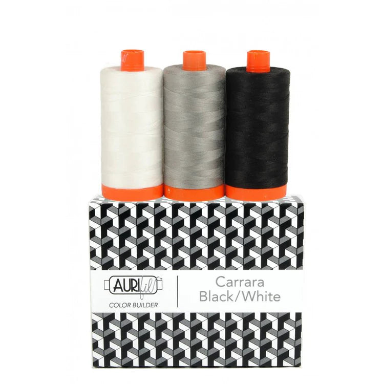 Aurifil, Color Builder 3pc Thread Set-Carrara BW