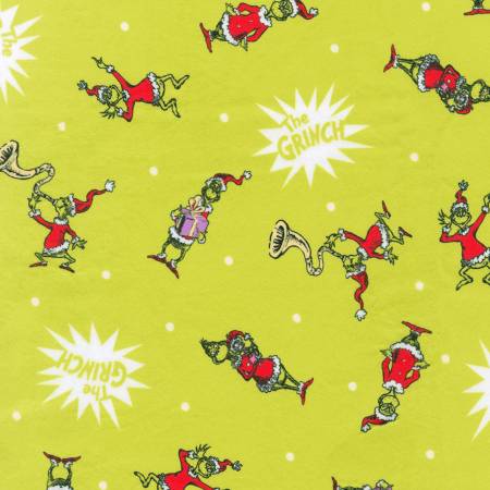 Grinch Green on Minky Dr. Seuss
