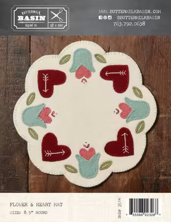 Flower & Heart Mat Printed Pattern