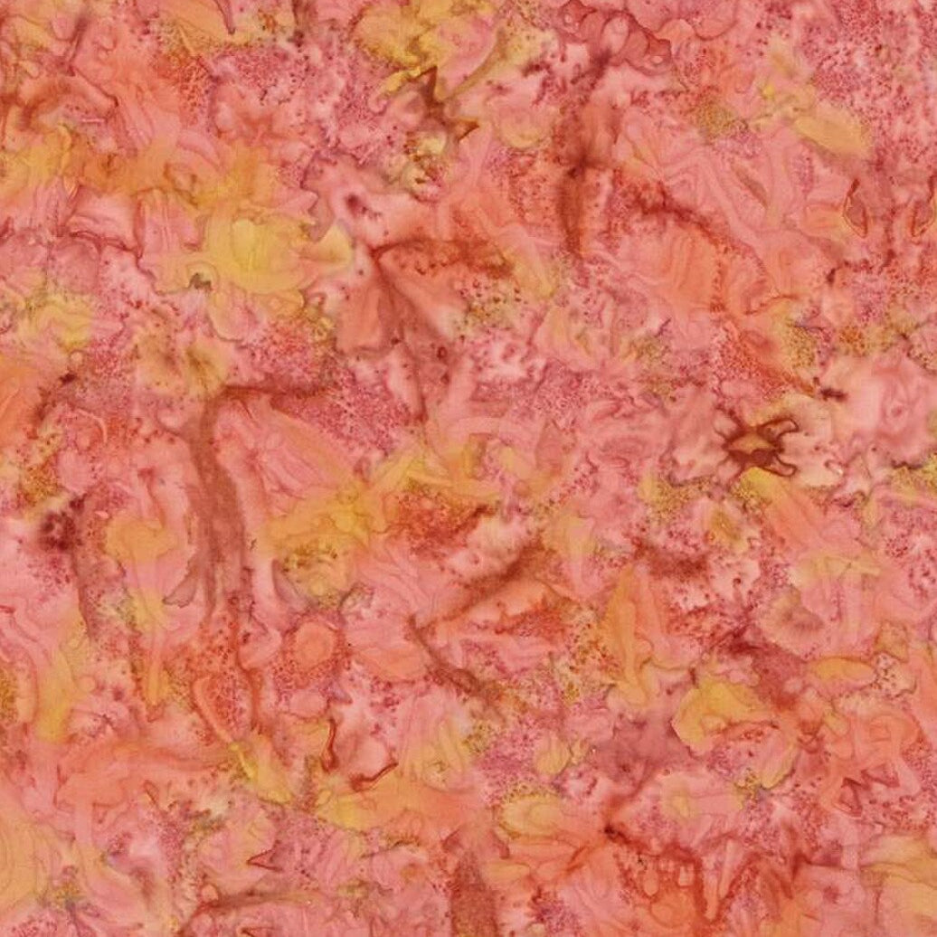 Expressions Batiks Elementals Color Play Mottled Salmon Run by the yard