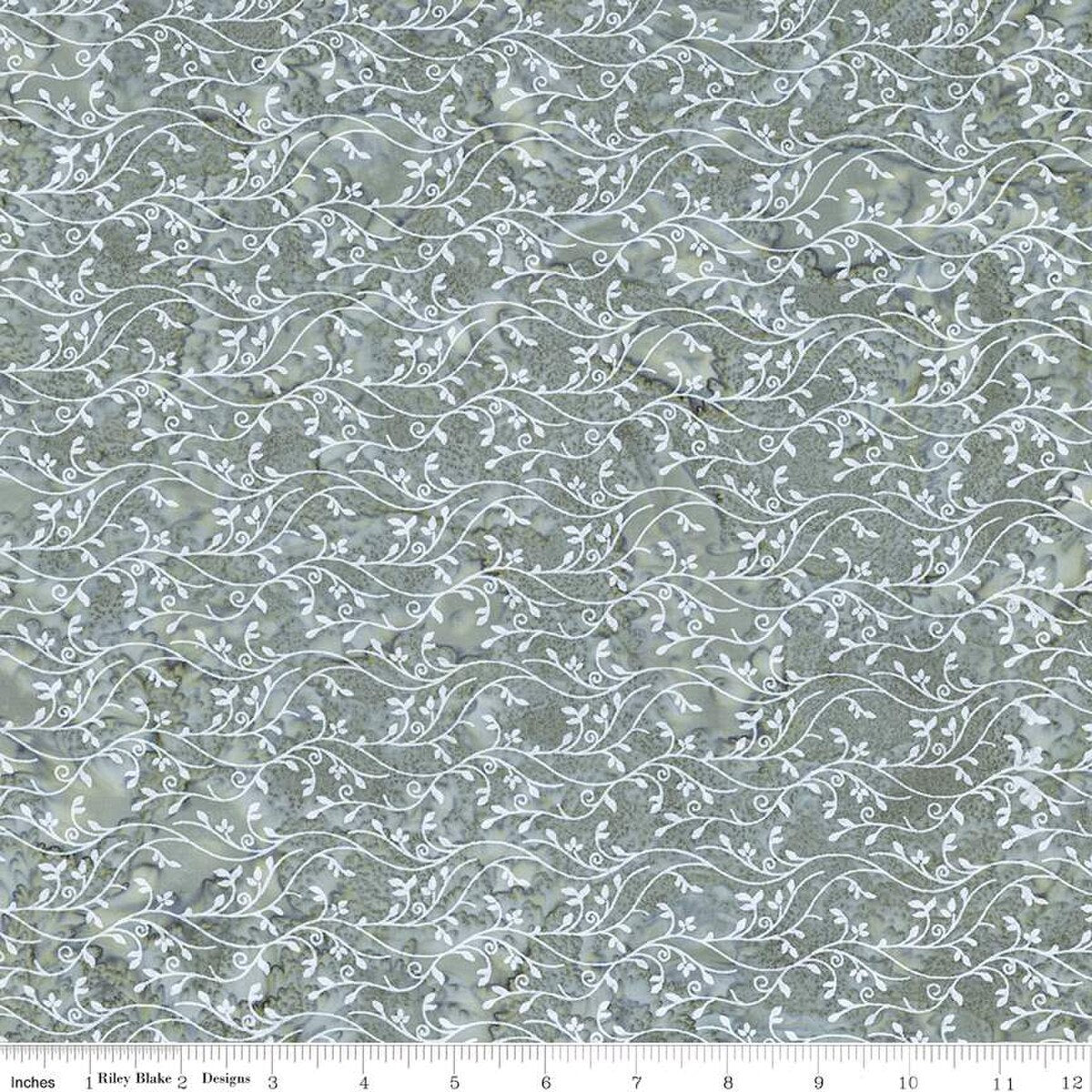 Expressions Batiks Blooms at Dusk Harbor Gray from Riley Blake y the yard