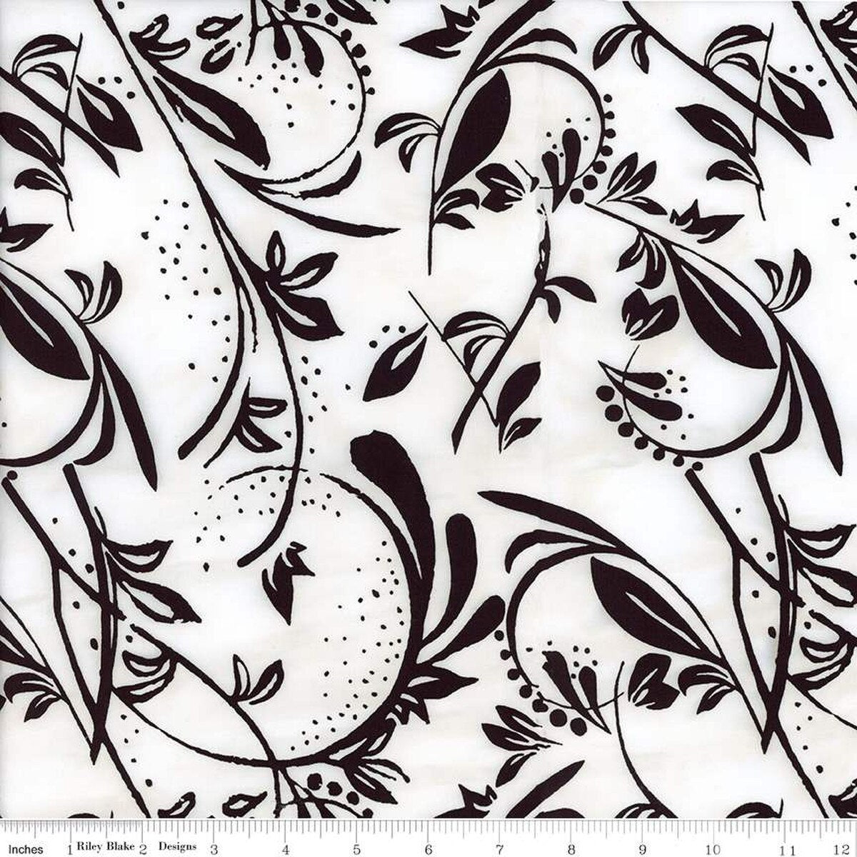 Expressions Batiks Blooms at Dusk Licorice Candy from Riley Blake y the yard