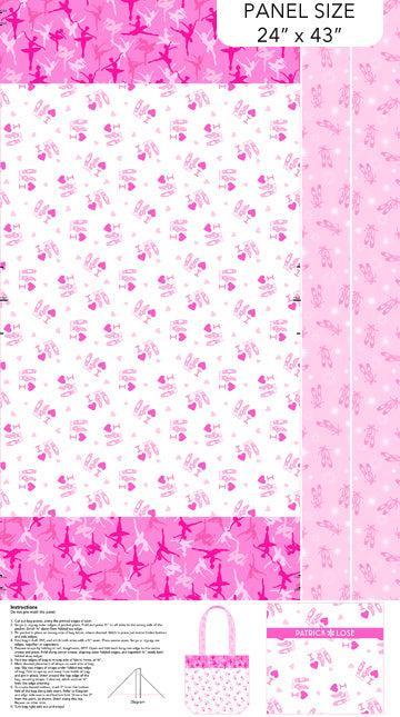 At the Ballet tote bag panel