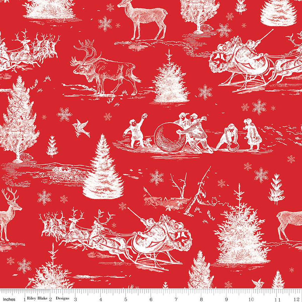 Peace on Earth, Red Main, by Riley Blake