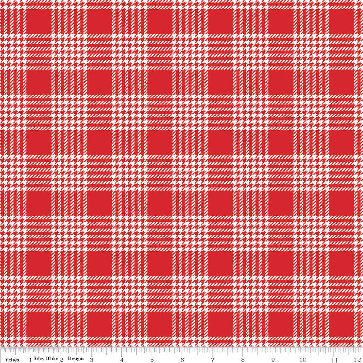Peace on Earth, White plaid by Riley Blake