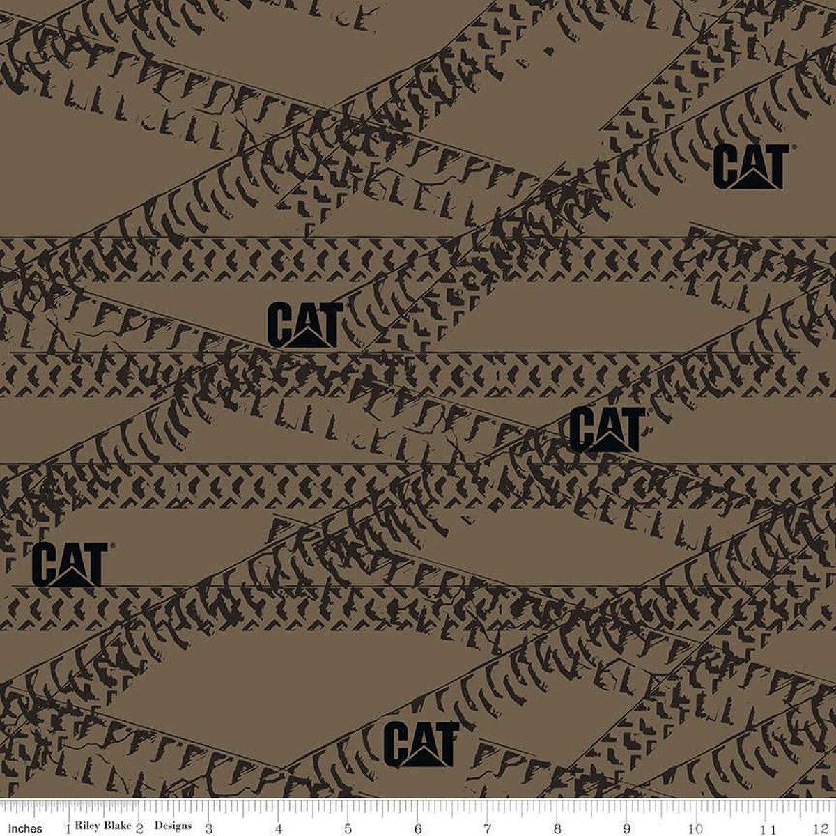 Caterpillar® 100 Years Tracks Khaki from Riley Blake by the yards