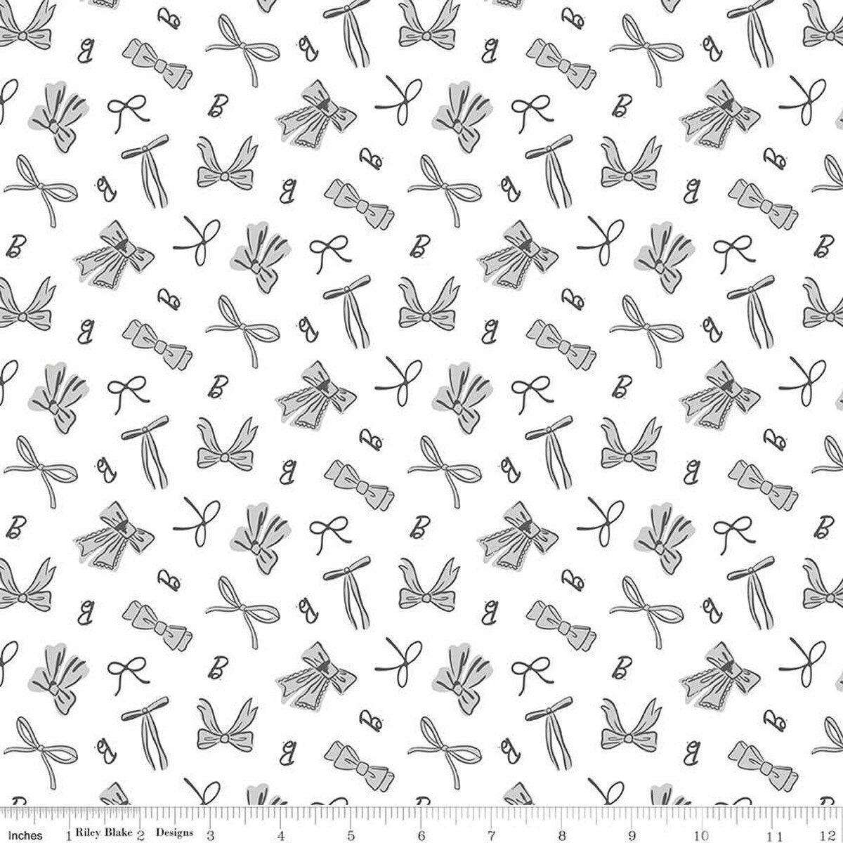 Barbie™ Vintage Bows White from Riley Blake by the yard