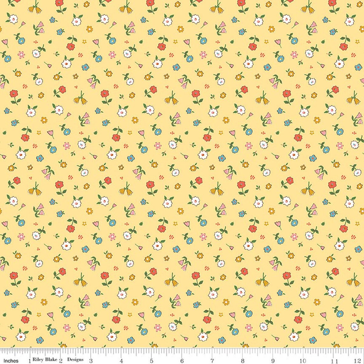 Cotton Nook Pretty Sunshine from Minki Kim for Rile Blake, by the yard