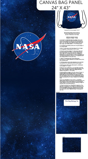 Space Odyssey Backpack Panel from Northcott