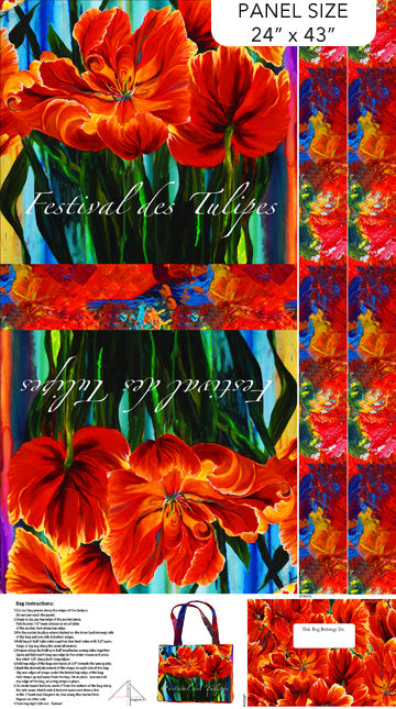 Tulip Palette, Tote Bag Panel