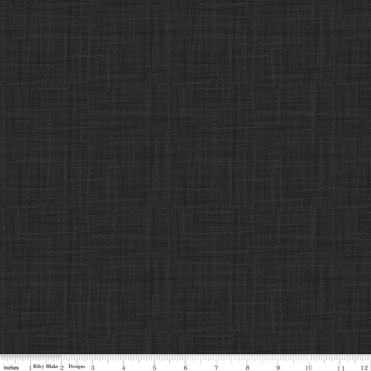 All New York Shop Hop Fabric Black Cotton - 1 Yard
