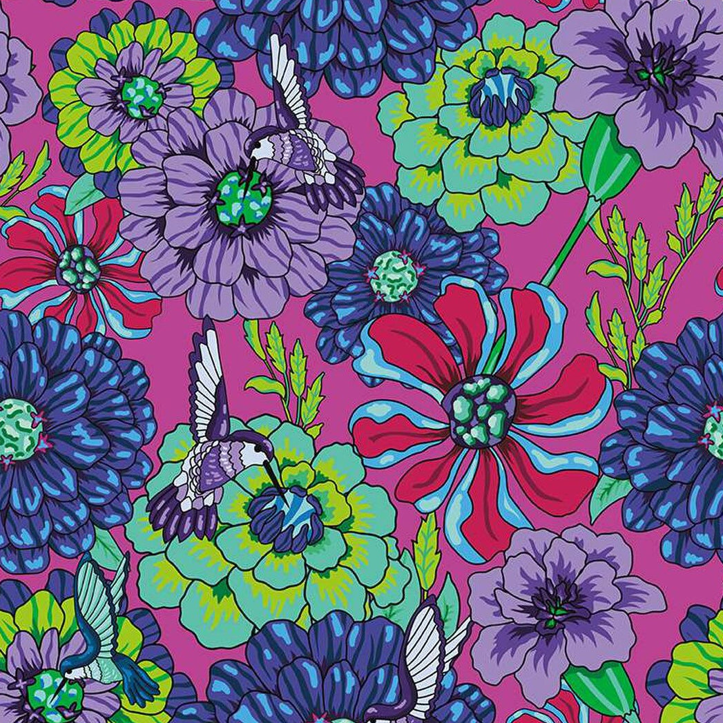 Botanic Blast Main Hot Pink for Riley Blake, by the yard
