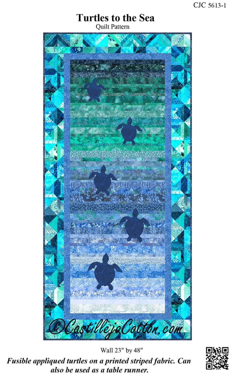 Turtles to the Sea Wall Hanging/Table Runner Quilt Kit