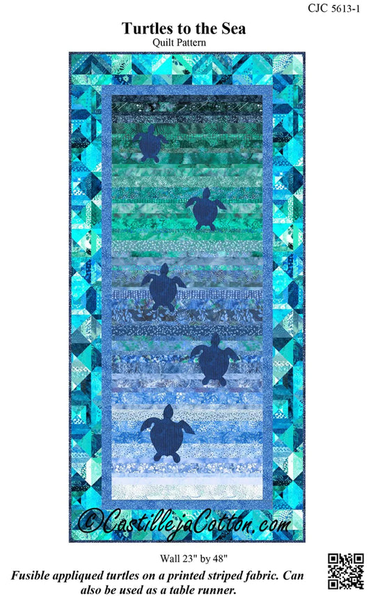 Turtles to the Sea Wall Hanging/Table Runner Quilt Kit