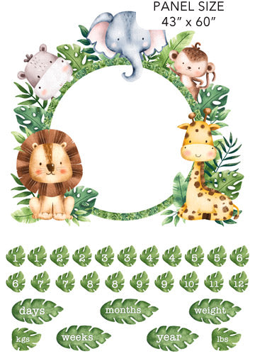 Wee Safari, by Northcott, months old mat panel