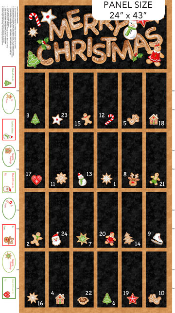 Northcott's Sugar Coated Advent Calendar Panel