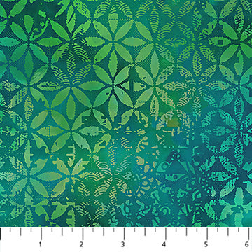 Boho Blooms DP27784-76 Green by Deborah Edwards for Northcott Fabrics