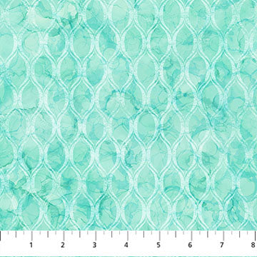 Turqouise Lattice, veranda from Northcott fabrics by the yard