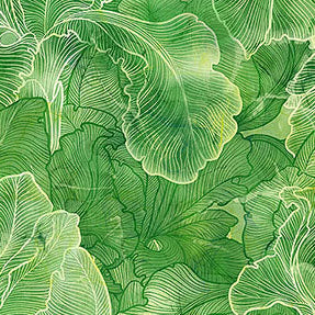 Infatuation, from Northcott, Green Iris Texture by the yard