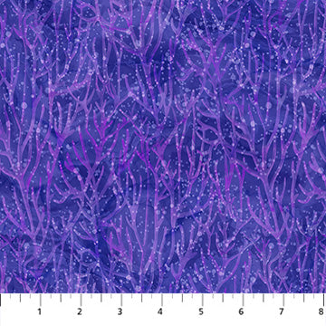 Coral Reef from Northcott, Tonal Coral , Purple, by the yard