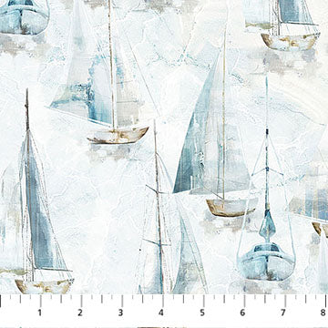Smooth Sailing Small Sail boats, by the yard from Northcott