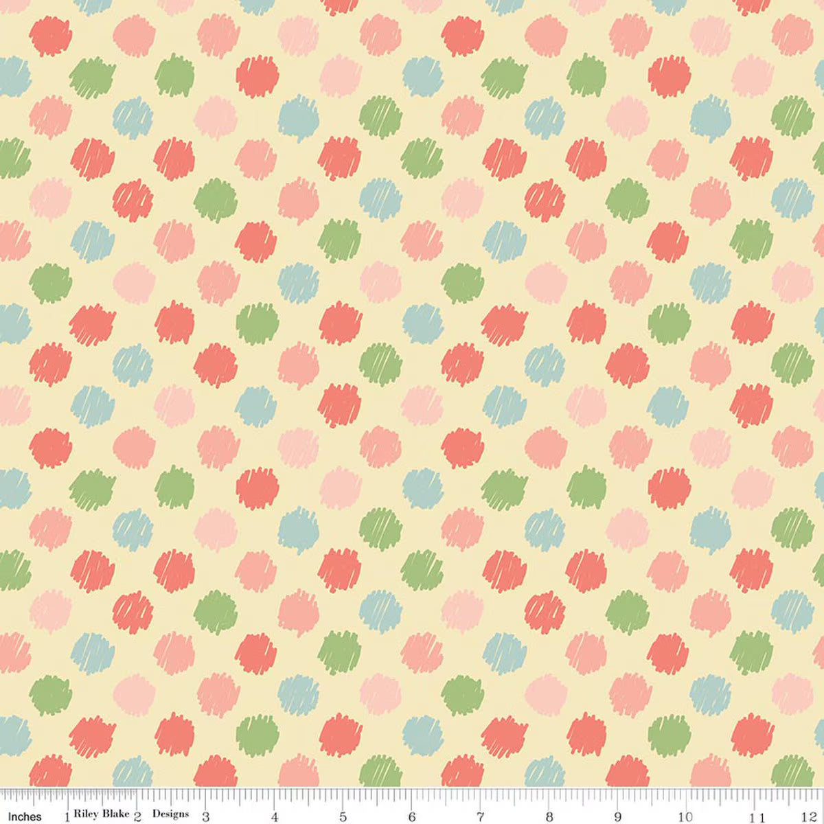 Flannel Love You to the Moon Dots Sunshine from Riley Blake