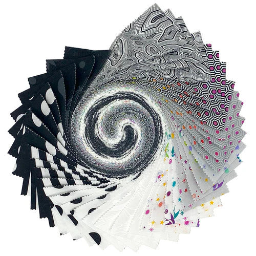 40pcs TRUE COLORS GRAPHITE - DESIGN ROLL - TULA PINK -Graphite