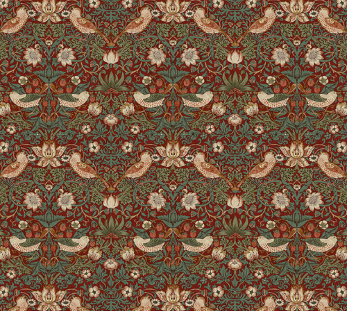 Mini Strawberry Thief - Wine || The Cotswold Holiday Collection