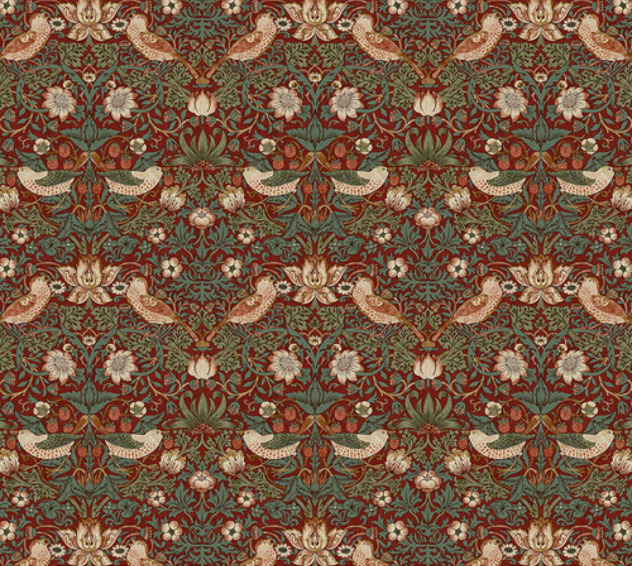 Mini Strawberry Thief - Wine || The Cotswold Holiday Collection